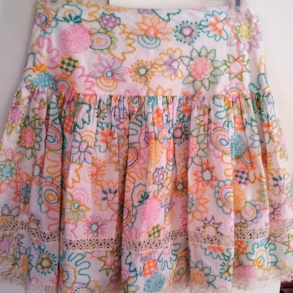 Milly New York embroidered tier skirt size 4 - Picture 1 of 9